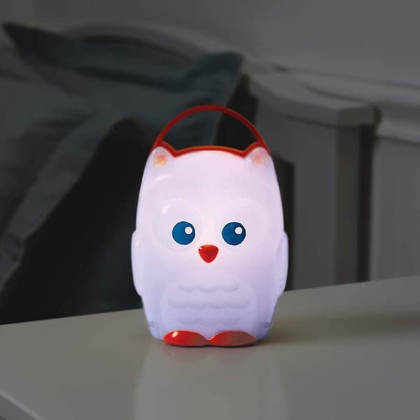 Ugle Bærbar Nattlampe - Light My Way Hvit -