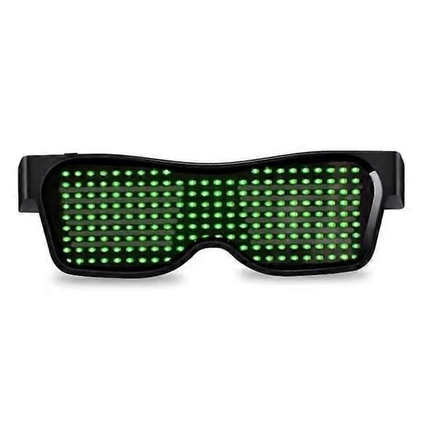 LED-briller, Tilpassbare Lysende Briller med Bluetooth Programmerbar Funksjon, App-styrte Briller med Tekst/Graffiti/Animasjon/Rytme, Perfekt for