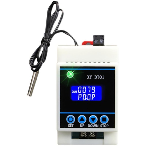Digital Temperaturregulator -40-110°C Digital Mikro Digital Termostat Med LCD-Skærm Og Vandafvisende Sensor