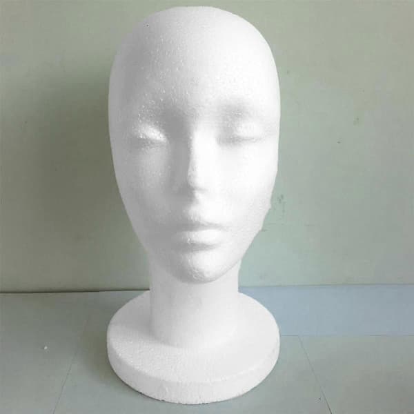 4X Skum Mannekeng Hode Modell Solbriller Brille Stativ Hatt Cap Display Holder Headset Mannekeng Hode