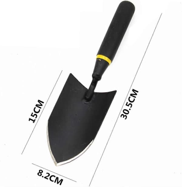 1 styck handspade trädgårdsspade trädgårdshandspackel liten spade svart