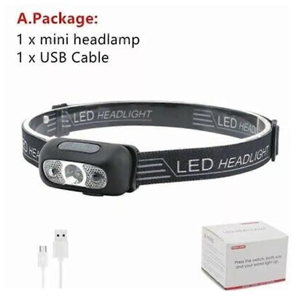 Ny Lumilight Hodelykt, Lumi Light Led Hodebånd, Oppladbar USB Hodelykt