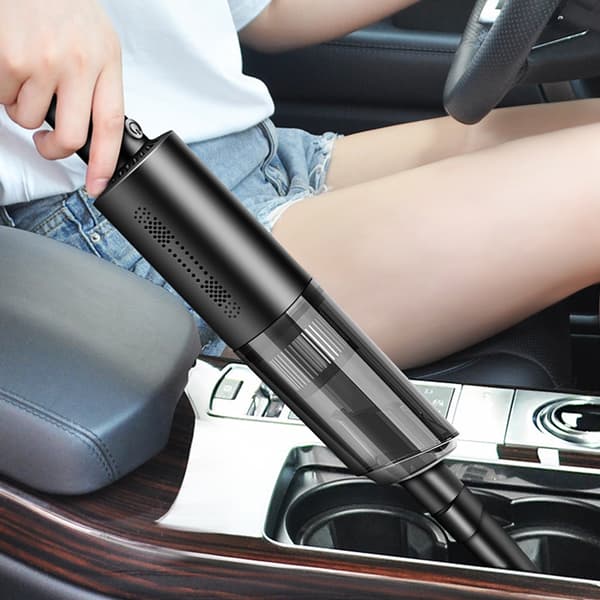 Cordless Car Vacuum Cleaner with Wireless Charging Black
