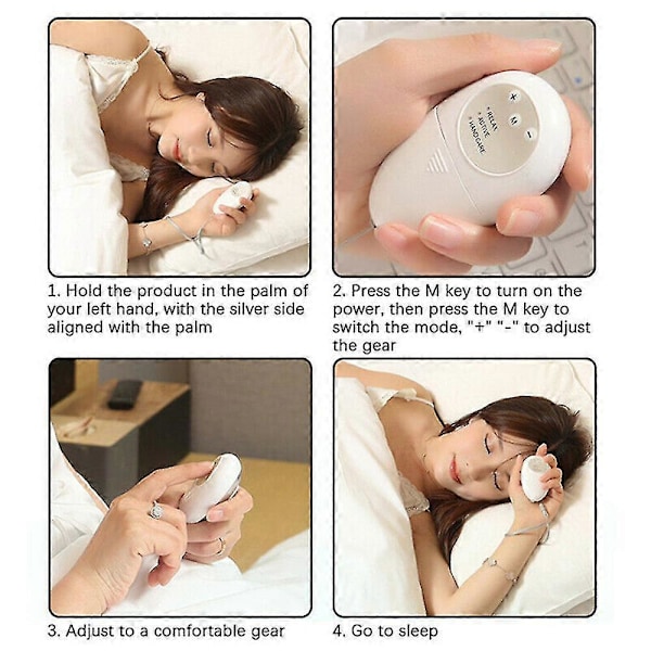 Ångest Depression Sömnlöshet Sömnhjälp Handhållen Maskin Mikroström Elektronisk Puls Sömnmaskin för Vuxna