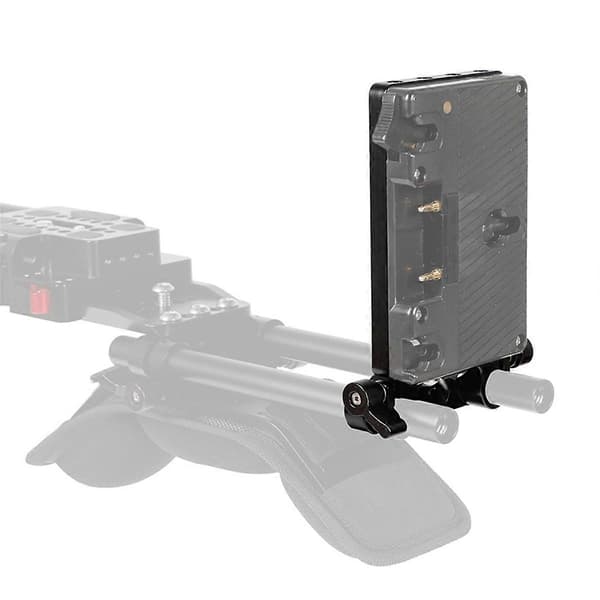 Kileplade Quick Release Base Plate med 15 mm stangklemme til kamera strømadapter, skuldersæt tilbehør