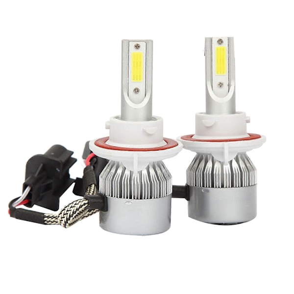 (2 Pak) til H13 / 9008 LED Forlygte Pære (Nær og Fjern) C6 Konverteringssæt, 72W 8500LM 6500K Kold Hvid