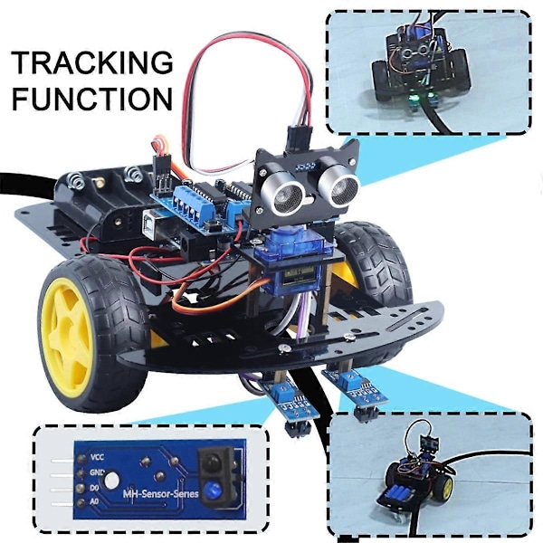 2WD Robotbil-sæt til programmeringsprojekt