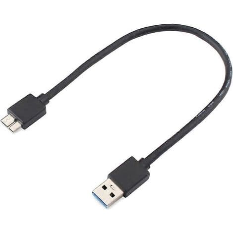 USB 3.0 A-uros–Micro B -sovitinkaapeli ulkoiselle kiintolevylle – 0,5 metriä
