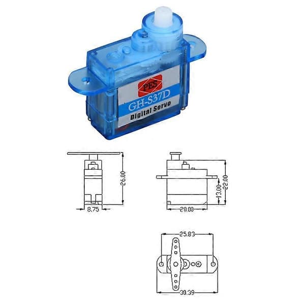 GH-S37D 3.7G Digital Servo Miniature Servo til RC Fly Trex 250 Helikopter Båd Bil