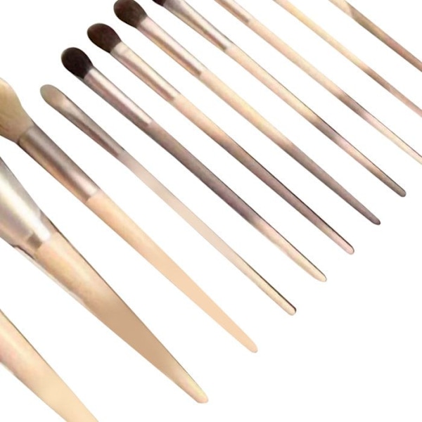 12-delt kosmetisk makeupbørstesæt
