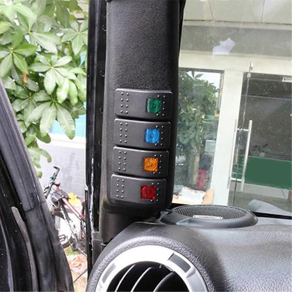 A-stolpe S Panel Kit med 4 LED Båt Er S För Jk Jku 2011-2017 Vänsterstyrd-Yogu