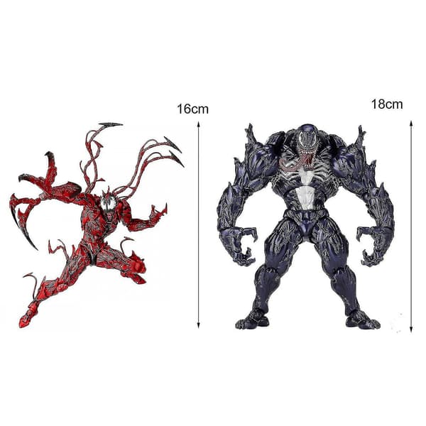 Venom Model Multifunktionell Samlarfigur med Rörliga Marvel-karaktärer Carnage Venom för Barn