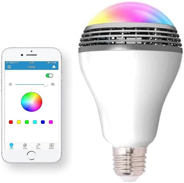 Älykäs lamppu Bluetooth-kaiuttimella, langaton valonsäätö