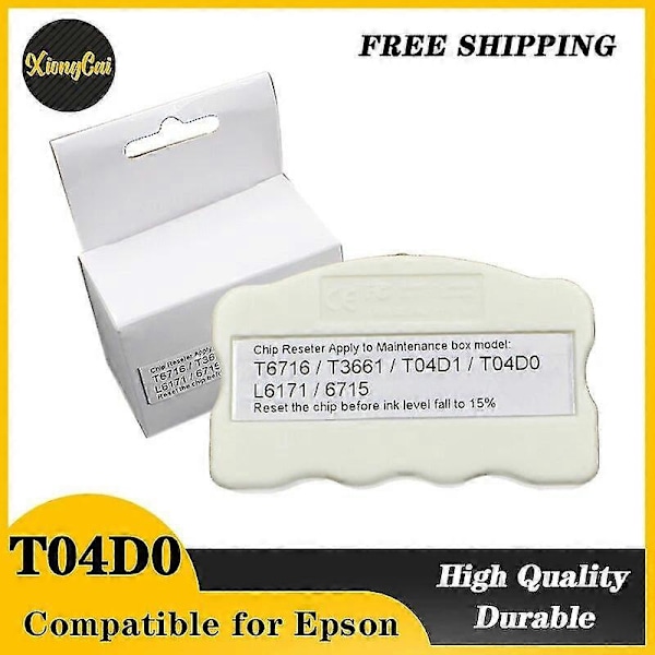 Højkvalitets Ny T04d0 Vedligeholdelsesboks Chip Resetter Til Epson Xp-5100 Xp-5105 L7160 L7180 Wf-2800 Wf-2860 Wf-2865 Et-3750 Et-7700 Et-7750