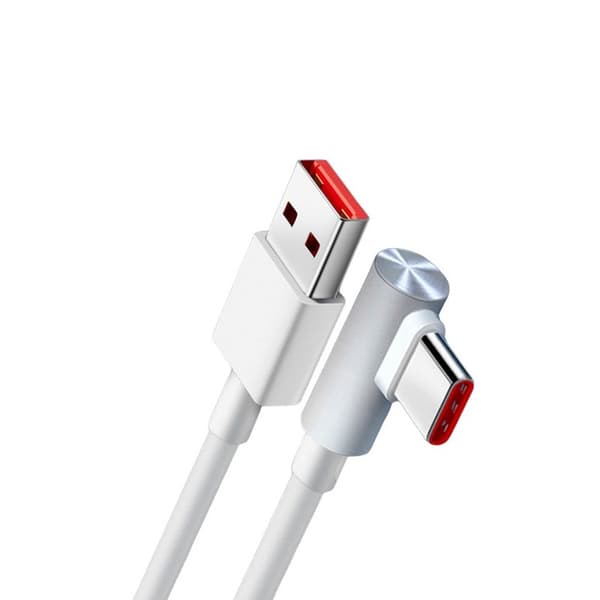 120W retvinklet USB C-kabel - 6A hurtigopladning til gaming og dataoverførsel 1 m