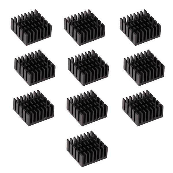 10 stk. Aluminium Køleplader 20*20*10mm IC Køleplade/LED Køleplade/Sort Køleplade