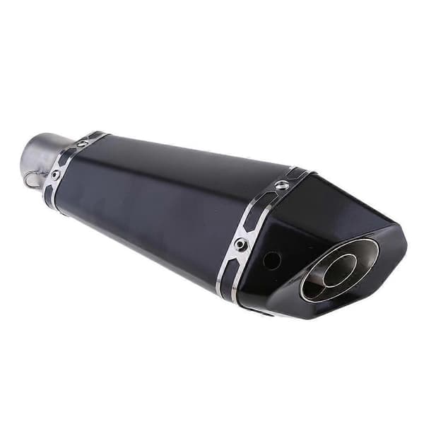 Motorcykel 51mm 2'' Udstødningspotte Haleventil Rør Slip On Sort Til