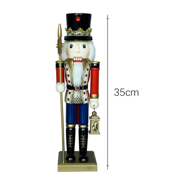 Jul Nötknäppare Figur Traditionell Figurin för Bokhylla Heminredning