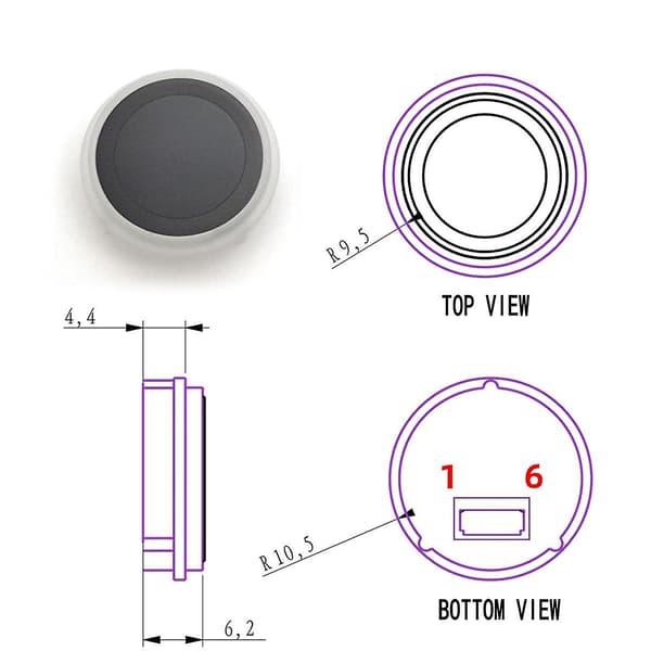R558 Conductor Fingeravtrycksmodul Smart Enhet Fingeravtrycksidentifieringsmodul R558 Conductor Fingeravtryckssensor