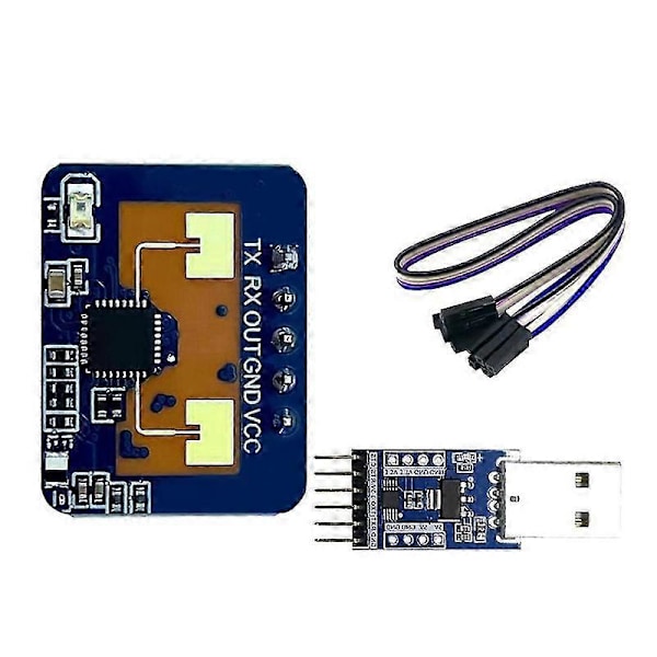 LD2410C 24G Radar Människonärvarosensor+CH340 Adapter FMCW Radar Millimetervågs Rörelsedetekteringsmodul DC5V