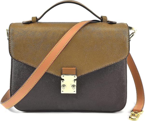 Enkel axelrem, sned axel, justerbar axelrem i äkta läder, lämplig för små väskor, handväskor, budväskor, crossbody-väskor