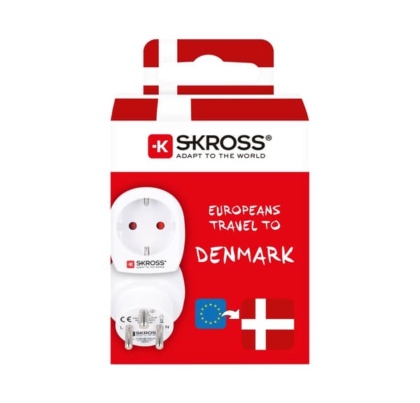 Rejseadapter Europa til Danmark Jordet