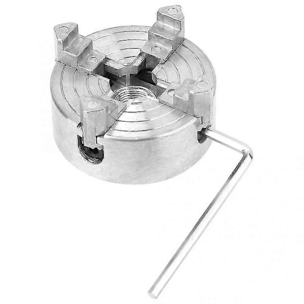 Svarvchuck, Zinklegering 4-backschuck Klämtillbehör Träsvarvchuck Träbearbetningssvarvchuck Miniatyr Svarv För Mini Metall L