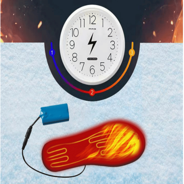 Oppvarmede skosåler, oppladbare batteridrevne fotvarmere 35-46