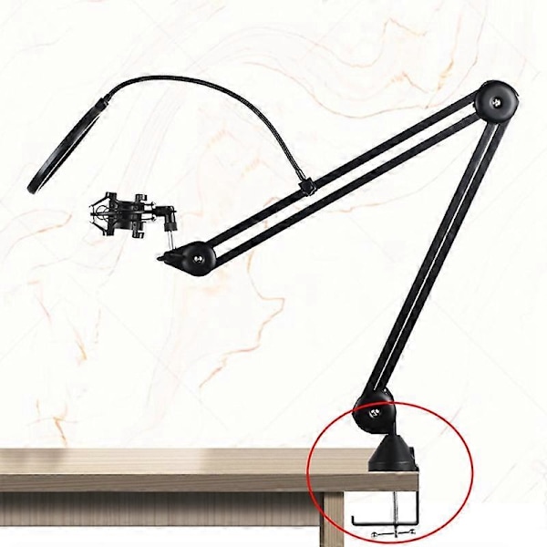 Kraftig Metall Bordmonteringsklemme Cantilever Brakett Klemme for Mikrofon Oppheng Bom Saks Arm Stativ Holder