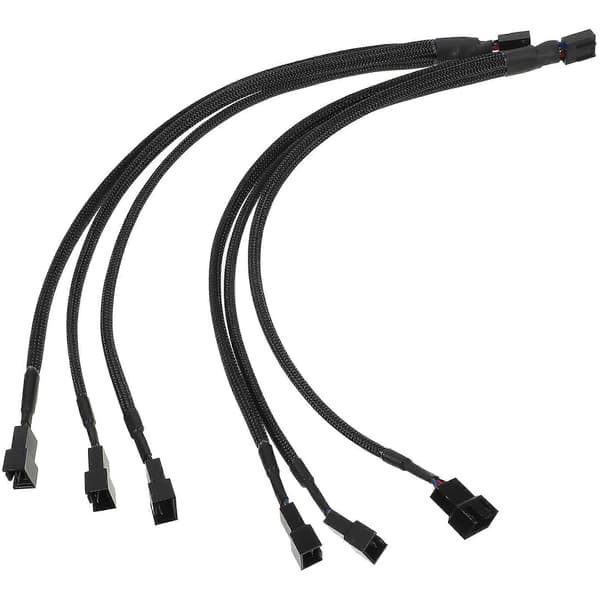 2 stk. Viftesplitter 4-pinners PC-viftesplitter 4-pinners viftesplitter Viftesplitter 3-veis PWM-viftesplitter