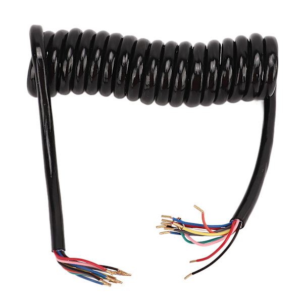 13-kärnig Polyuretan-spiralformad släpvagnskabel - 20AWG 3m 9,8ft längd