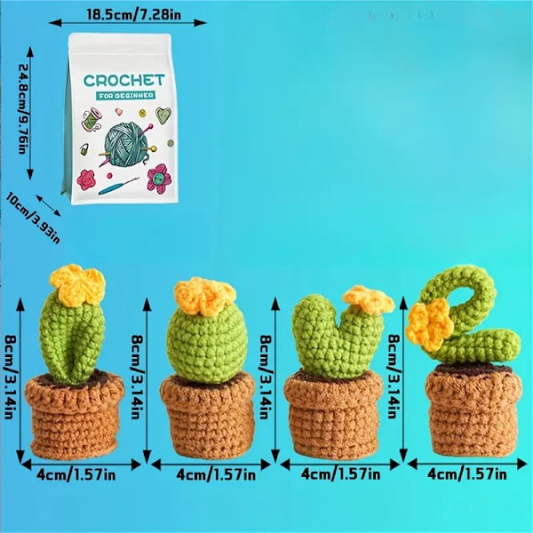 DIY Kaktusplante Kit - L-O-V-E Form, Håndverksmaterialer for Gaver og Hjemmedekorasjon, Enkelt DIY Plante Kit for Hjemmedekorasjon