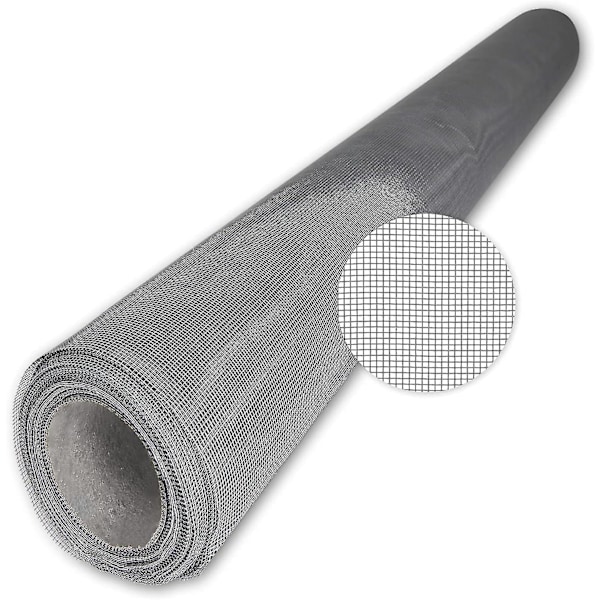 Myggenet - Myggenet - Insektbeskyttelse - Transparent glasfiberstof, UV-bestandigt, sælges pr. meter - 10m, grå