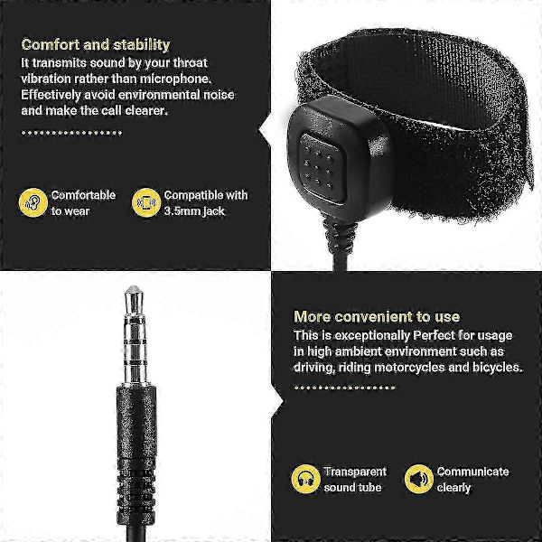 Halsmikrofon Headset med Finger PTT for Android Smartphones
