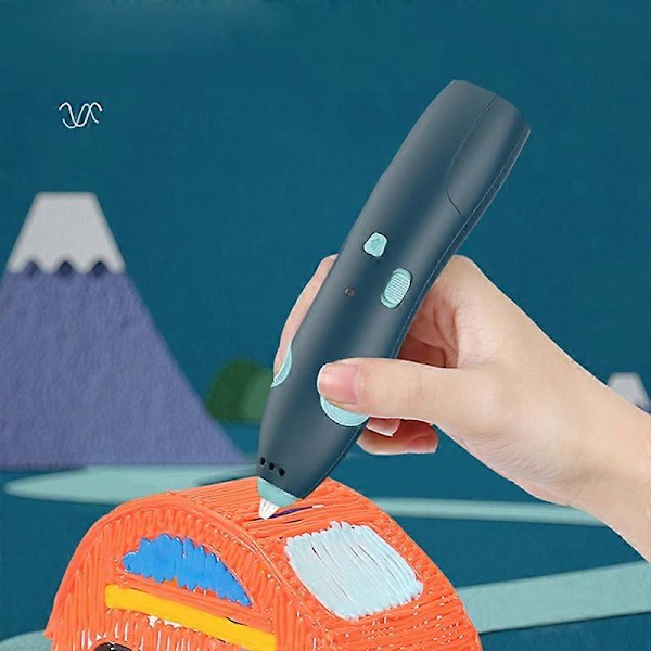 3D-penna för USB-laddningsbar 3D-skrivarset med 10 x ritmallar Låg temperatur Lätt att använda - FÄRG: 50 meter 10 rullar