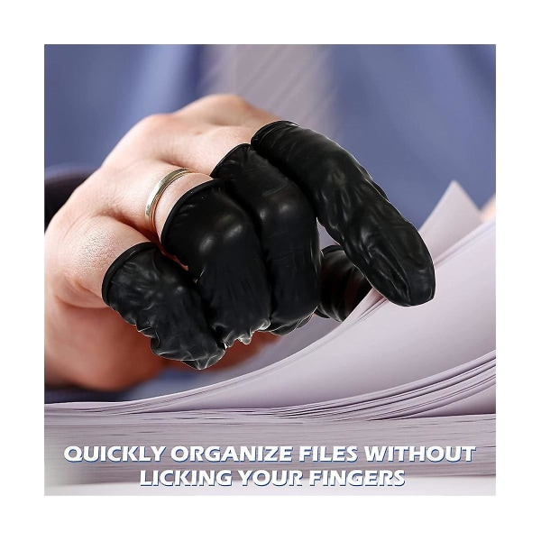 800 Stk Engangs Latex Finger Briks Beskyttende Fingerspids Handsker Sort Anti Statisk Finger Briks Gummi Finger Sleeves