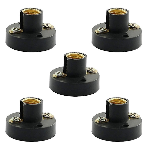 5 stk Spiral Lyspærer Mini Pærefatning E10 Plastik Lampeholder E10 Mini Pæreholder