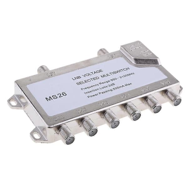 18V Multi Switch LNB Satellitt FTA 6 Utganger Kombiner LNBF Parabol JS-MS26