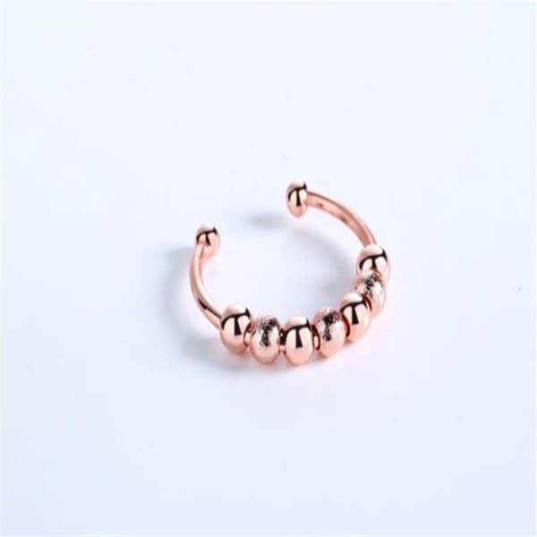 Adjustable Anti-Stress Rings with Rotatable Beads 3-pack MultiColor