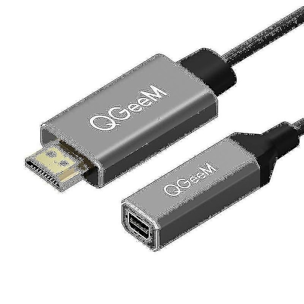 Qgeem HDMI - Mini Dp -muunninadapterkaapeli Uhd 4k@30hz