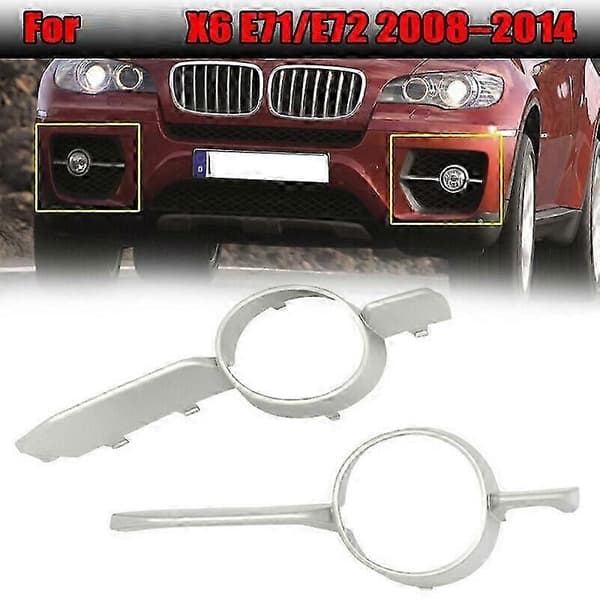 1 Sett for - X6 E71 E72 2008-2014 Frontfanger Tåkelys Grilldeksel Trim 51117188385 51117188386 bs