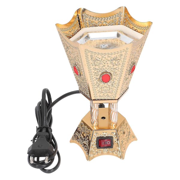 Elektrisk Røgelsebrænder Retro Ornament Røgelsebrænder Metal Håndværk (EU Stik)