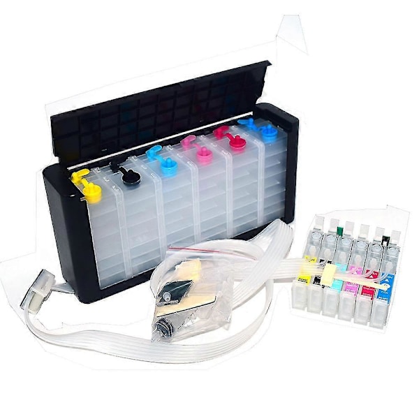 hg 6 Färg 82 82N T0821-T0826 Ciss System för Epson R270 R390 RX590 R295 T50 RX690 RX610 RX615 R290 1410 Skrivare med ARC Chip