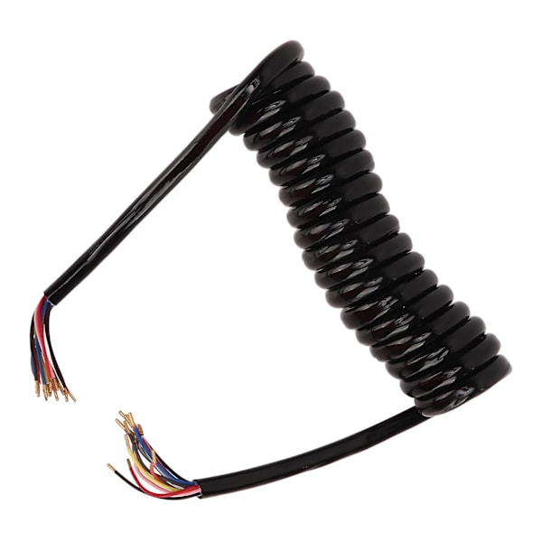 13-kärnig Polyuretan-spiralformad släpvagnskabel - 20AWG 3m 9,8ft längd