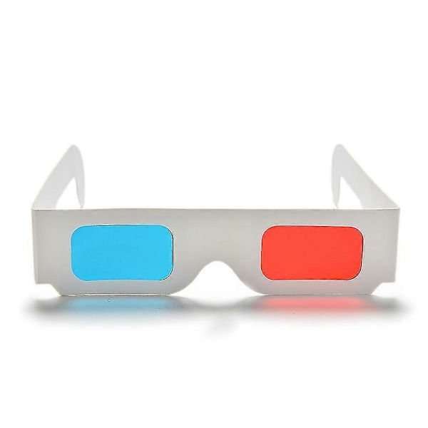 10 stk. Universal Anaglyph Pap Papir Rød Blå Cyan 3D Video Briller