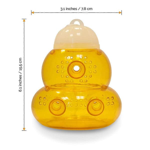 Getingfälla / Hängande bålgetingfälla (2-pack) Naturlig och ekologisk getingavvisande lösning (Orange) (Fälla)
