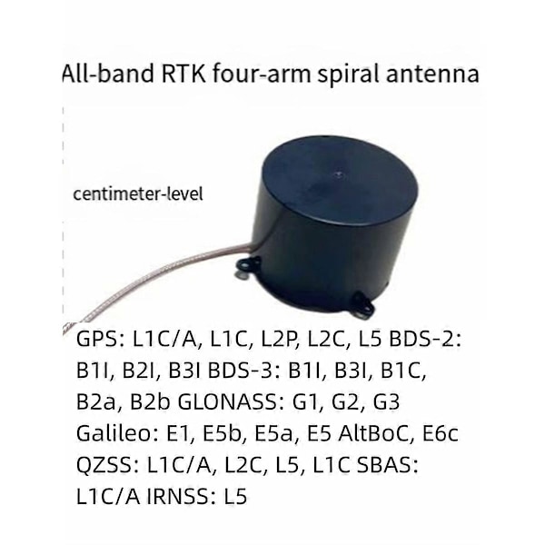 Fullbands RTK Högprecisions GsiPS Fyrarms Spiralantenn PX4 Obemannad