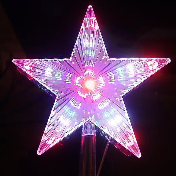 Juletræstopstjerne 7\" 31 LED'er RGB Natlys Til Julepynt