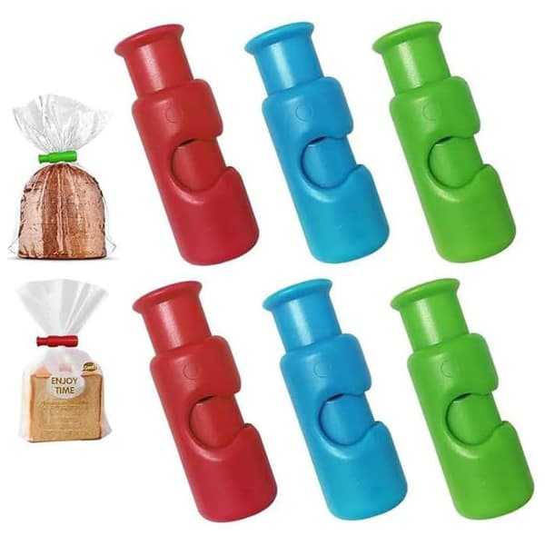 Poseklemmer - 6 stk. - Genanvendelige - Holdbar plast - Nem at bruge