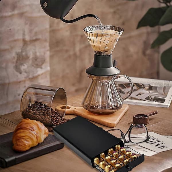 Förvaring för 40 kaffekapslar, ställ för Nespresso-kaffekapslar